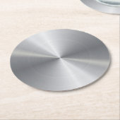 Aangepaste metalen radiale textuur 2 ronde kartonnen onderzetter (Gebogen)