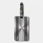 Aangepaste metalen radiale textuur bagagelabel (Achterkant verticaal)