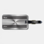 Aangepaste metalen radiale textuur bagagelabel (Achterkant horizontaal)