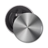 Aangepaste metalen radiale textuur button flesopener (Voorkant)