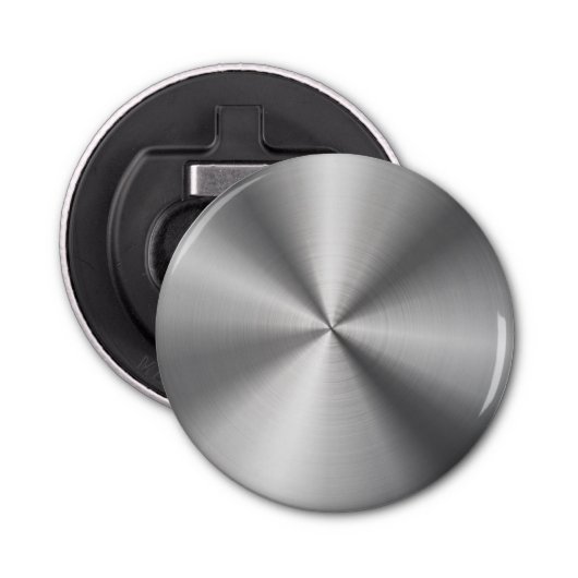 Aangepaste metalen radiale textuur button flesopener (Voorkant)