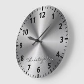 Aangepaste metalen radiale textuur grote klok (Hoek)