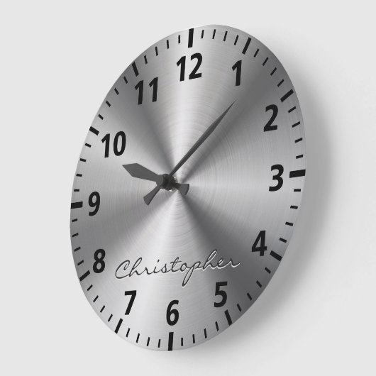 Aangepaste metalen radiale textuur grote klok (Hoek)