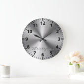 Aangepaste metalen radiale textuur grote klok (Huis)