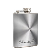 Aangepaste metalen radiale textuur heupfles (Rechts)