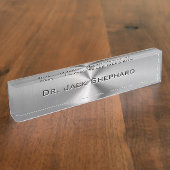 Aangepaste metalen radiale textuur naambordje (Zijkant)