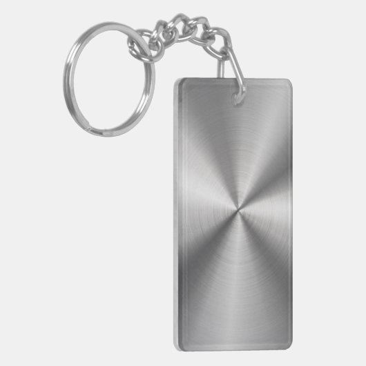 Aangepaste metalen radiale textuur sleutelhanger (Voorkant Links)