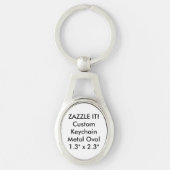Aangepaste metalen Sleutelhanger sleutelring lege (Voorkant)