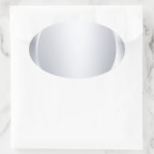 Aangepaste metalen zilver Blanco Sjabloon Ovale Sticker (Tas)