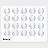 Aangepaste metalen zilver Blanco Sjabloon Ronde Sticker (Vel)