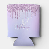 Aangepaste Metallic Paarse Drip Lavender Pour Blikjeskoeler (Achterkant)