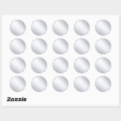 Aangepaste Metallic Silver Blank Moderne Sjabloon Ronde Sticker (Vel)