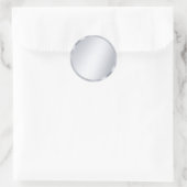Aangepaste Metallic Zilveren Look Lege Template El Ronde Sticker (Tas)