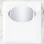 Aangepaste Metallic Zilveren Uiterlijk Lege Modern Ovale Sticker (Tas)