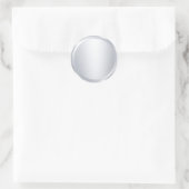 Aangepaste Metallic Zilveren Uiterlijk Lege Modern Ronde Sticker (Tas)