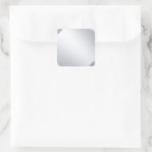 Aangepaste Metallic Zilveren Uiterlijk Lege Modern Vierkante Sticker (Tas)