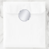 Aangepaste Metallic Zilveren Uitzicht Lege Templat Ronde Sticker (Tas)