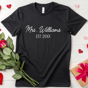 Aangepaste mevrouw bruid om te trouwen gepersonali t-shirt