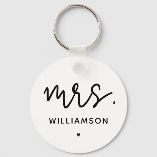 Aangepaste mevrouw | Minimalistische bruiloft nieu Sleutelhanger (Voorkant)