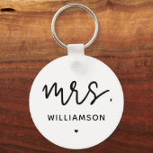 Aangepaste mevrouw | Minimalistische bruiloft nieu Sleutelhanger (Voorkant)