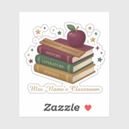 Aangepaste Mevrouw Naam Docent Klaslokaal Eigendom Sticker