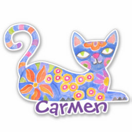 Aangepaste Mexicaanse Alebrije Vinyl sticker - Cat