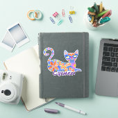 Aangepaste Mexicaanse Alebrije Vinyl sticker - Cat (iPad Cover)