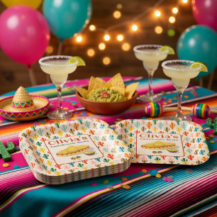 Aangepaste Mexicaanse Fiesta Bachelorette-feest  Papieren Bordje