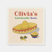 Aangepaste Mexicaanse Fiesta Bachelorette Party Servet (Voorkant)