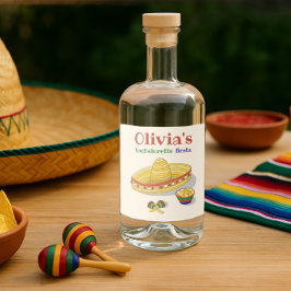 Aangepaste Mexicaanse Fiesta Bachelorette Party Te Likeurfles Etiket