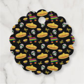 Aangepaste Mexicaanse Fiesta & Día de Muertos Bedankjes Labels (Achterkant)