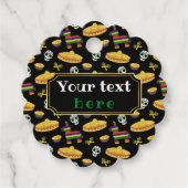 Aangepaste Mexicaanse Fiesta & Día de Muertos Bedankjes Labels (Voorkant)