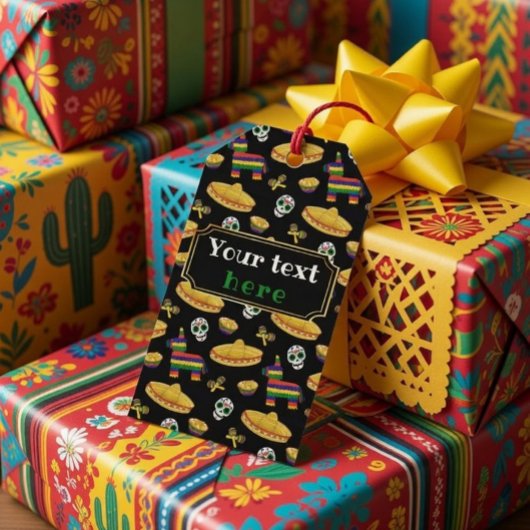 Aangepaste Mexicaanse Fiesta & Día de Muertos  Cadeaulabel