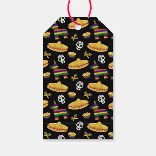 Aangepaste Mexicaanse Fiesta & Día de Muertos Cadeaulabel (Achterkant)