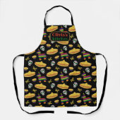 Aangepaste Mexicaanse Fiesta & Día de Muertos Scho Schort (Voorkant)