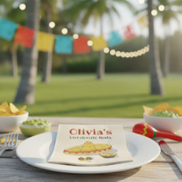 Aangepaste Mexicaanse Fiesta Meisjesuitje Servet