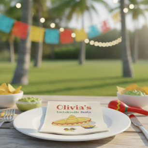 Aangepaste Mexicaanse Fiesta Meisjesuitje Servet