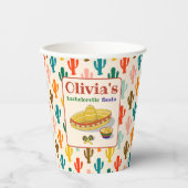 Aangepaste Mexicaanse Fiesta vrijgezellenfeest pap Papieren Bekers (Voorkant)