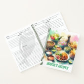 Aangepaste Mexicaanse Food Waterverf Receptenboek Notitieboek (Binnen)
