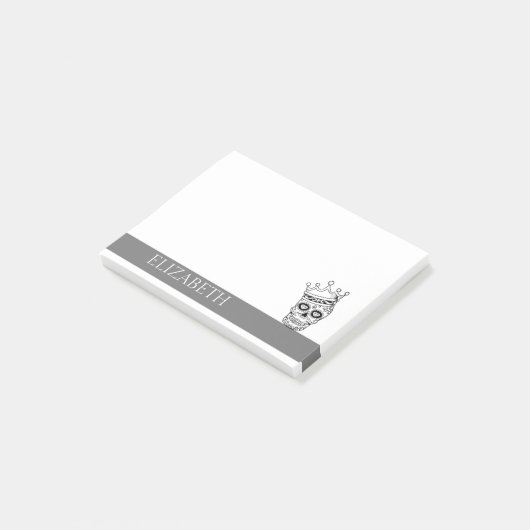 Aangepaste Mexicaanse Suikerschedel Halloween Po Post-it® Notes (Schuin)