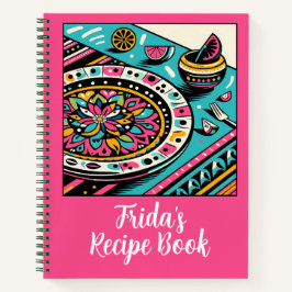 Aangepaste Mexicaanse tafel Vibrant Limoen Recepte Notitieboek