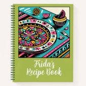 Aangepaste Mexicaanse tafel Vibrant Limoen Recepte Notitieboek (Voorkant)