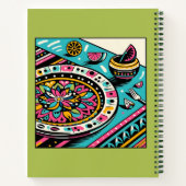 Aangepaste Mexicaanse tafel Vibrant Limoen Recepte Notitieboek (Achterkant)