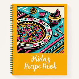 Aangepaste Mexicaanse tafel Vibrant Limoen Recepte Notitieboek