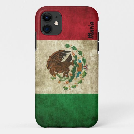 Aangepaste Mexicaanse vlag iPhone Case (Achterkant)