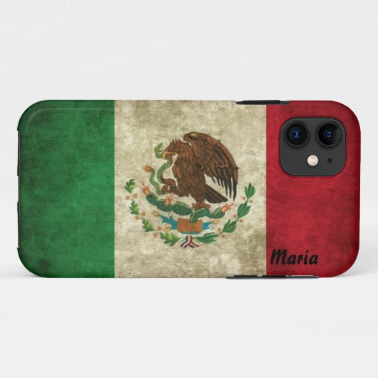 Aangepaste Mexicaanse vlag iPhone Case (Achterkant (horizontaal))