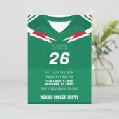 Aangepaste Mexicaanse voetbalshirt verjaardagsuitn Kaart (Staand voorkant)