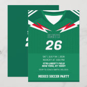 Aangepaste Mexicaanse voetbalshirt verjaardagsuitn Kaart (Voorkant / Achterkant)