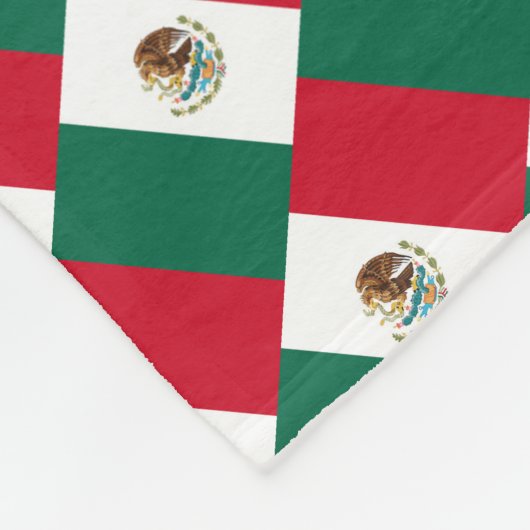 Aangepaste MEXICO-VLAG Fleece Deken (Hoek)