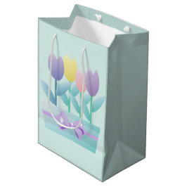 Aangepaste MGB voor Cute Happy Easter Tulips Medium Cadeauzakje